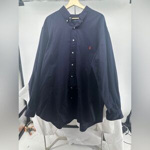 Ralph Lauren black cotton button down shirt